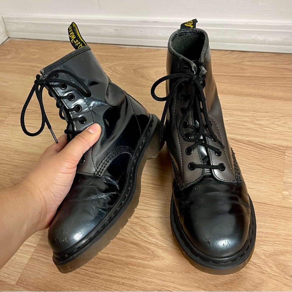 Dr. Martens 1490 Silver Ombré Metallic Boots - Picture 7 of 15